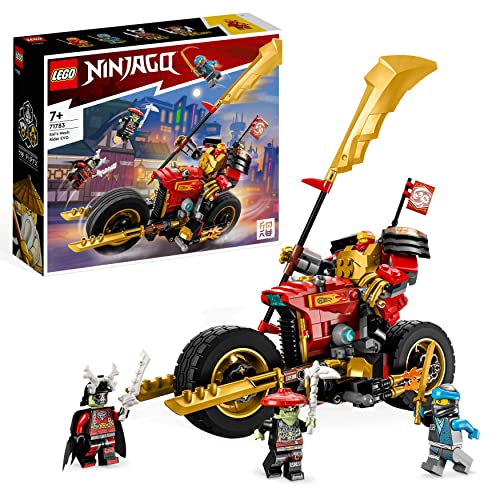 LEGO 71783 Ninjago Moto-Meca EVO de Kai, Moto Ninja de Juguete y Figura de Acción Articulada, Mini Figuras de Guerreros, Juego de Batalla para Niños