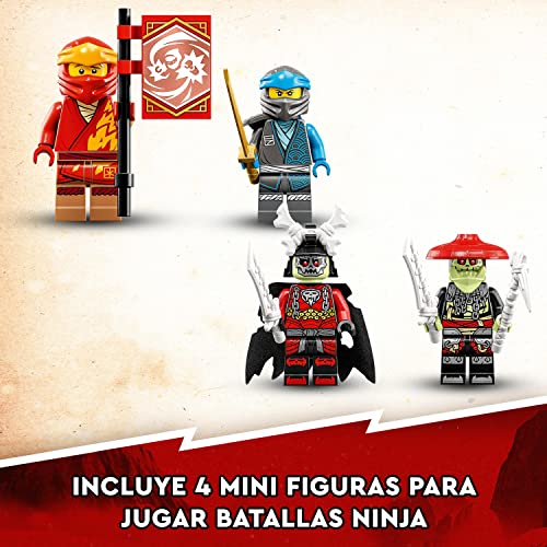 LEGO 71783 Ninjago Moto-Meca EVO de Kai, Moto Ninja de Juguete y Figura de Acción Articulada, Mini Figuras de Guerreros, Juego de Batalla para Niños