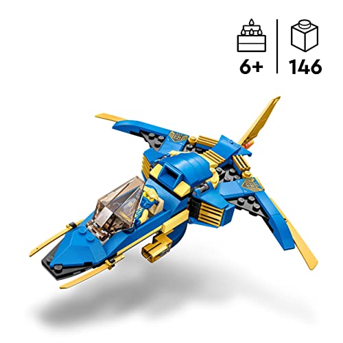 LEGO 71784 Ninjago Jet del Rayo EVO de Jay, Avión de Juguete Transformable, Juguete Coleccionable para Niños y Niñas de 7 Años o Más, Juegos de Ninja