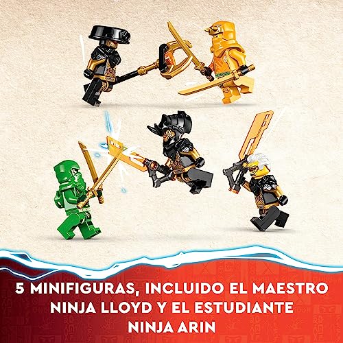 LEGO 71794 Ninjago Mechs del Equipo Ninja de Lloyd y Arin con 2 Figuras de Acción Combinables y 5 Minifiguras, Juego de Combate de Ninjas, Regalo de Reyes para Niños y Niñas de 8 Años o Más