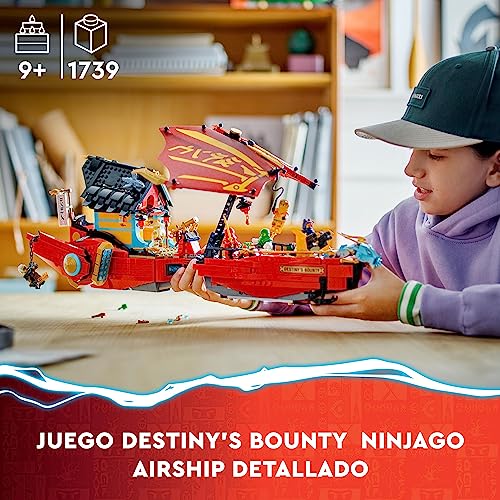 LEGO 71797 Ninjago La Recompensa de Destiny - Carrera contrarreloj, Juguete Nave Ninja Air con Figuras de Dragón y Minifiguras, Set Vehículo 2023, Idea de Regalo de Cumpleaños para Niños y Niñas