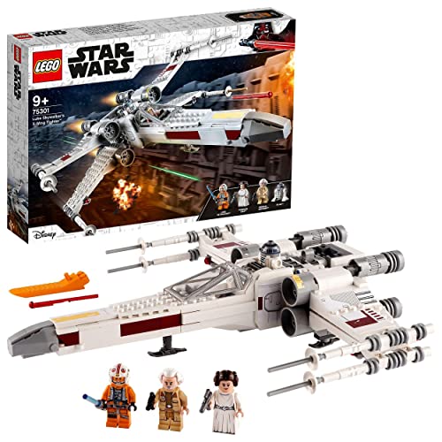 LEGO, 75257 Star Wars Halcón Milenario, Jueguete de Construcción, Nave Estelar &, 75301 Star Wars Caza ala-X de Luke Skywalker, Juego de Construcción