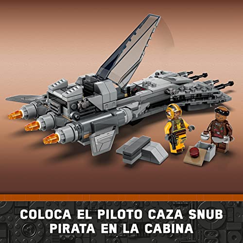 LEGO 75346 Star Wars Caza Snub Pirata, Juguete de Construcción Mandalorian, 3 Temporada, Mini Figuras Piloto Snub y Vane, Accesorios de Armas, Regalo Coleccionable