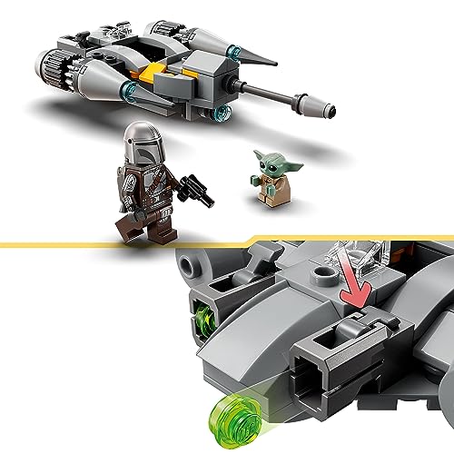 LEGO 75363 Star Wars Microfighter: Caza Estelar N-1 de The Mandalorian, Vehículo a Microescala del Libro de Boba Fett con Figura Grogu Baby Yoda, Regalos para Niños y Niñas a Partir de 6 Años