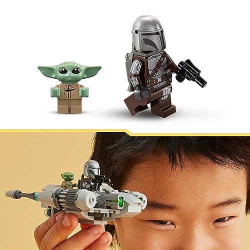 LEGO 75363 Star Wars Microfighter: Caza Estelar N-1 de The Mandalorian, Vehículo a Microescala del Libro de Boba Fett con Figura Grogu Baby Yoda, Regalos para Niños y Niñas a Partir de 6 Años