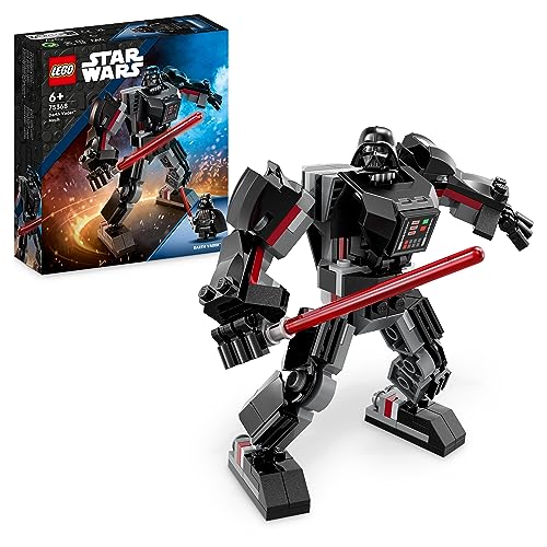LEGO 75368 Star Wars Meca de Darth Vader, Figura de Acción para Construir con Piezas Articuladas, Cabina para Minifigura, Espada Láser Roja, Juguete Coleccionable para Niños y Niñas a partir de 6 Años
