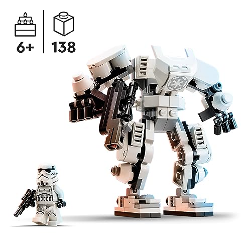 LEGO 75370 Star Wars Meca Soldado Imperial, Maqueta de Figura de Acción para Construir con Piezas Articuladas, Cabina para Minifigura y Gran Cañón de Disparo, Juguete Coleccionable