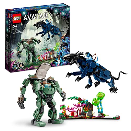 LEGO 75571 Avatar Neytiri y Thanator vs. Quaritch con Armadura AMP, Set Construcción con Figura de Acción, Animales Juguetes, Regalo de Película