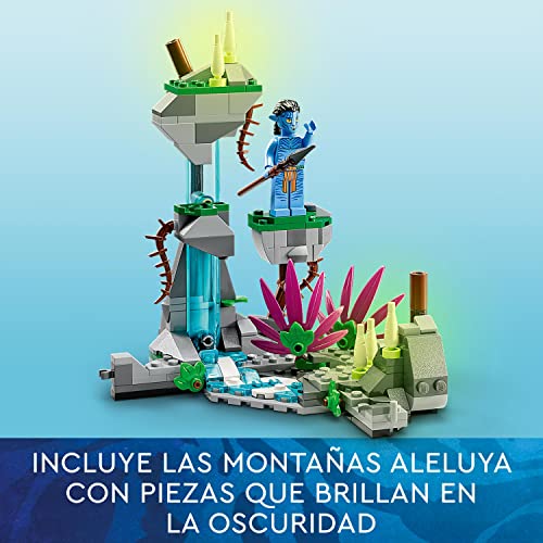 LEGO 75572 Avatar Primer Vuelo en Banshee de Jake y Neytiri, Set de Construcción Pandora, Animales Estilo Dragón de Juguete, 2 Banshees y Mini Figuras