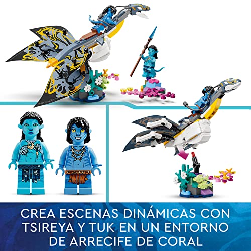 LEGO 75575 Avatar Descubrimiento del Ilu, The Way of Water, Animal de Juguete para Construir, Aventuras Submarinas, Coleccionable para Niños y Fans de la Película