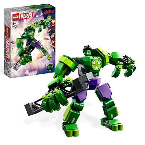 LEGO 76241 Marvel Armadura Robótica de Hulk, Figura de Acción, Juguete Avengers de Construcción para Niños y Niñas, Coleccionable, Superhéroes, Regalo de Semana Santa y Pascua