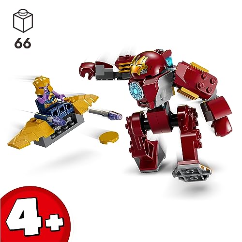 LEGO 76263 Marvel Hulkbuster de Iron Man vs. Thanos Juguete para Niños a Partir de 4 Años, Acción de Superhéroes basada en Vengadores: Infinity War, Figura de Acción, Avión de Juguete y 2 Minifiguras