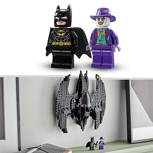 LEGO 76265 DC Batwing: Batman vs. The Joker, Avión Icónico de Juguete de la Película de 1989 con 2 Minifiguras, Juego Clásico de Superhéroes, Idea de Regalo de Cumpleaños para Niños y Niñas