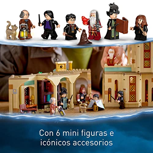 LEGO 76402 Harry Potter Hogwarts: Despacho de Dumbledore, Castillo de Juguete, Sombrero Seleccionador y 6 Mini Figuras, para Niños, Reyes Magos