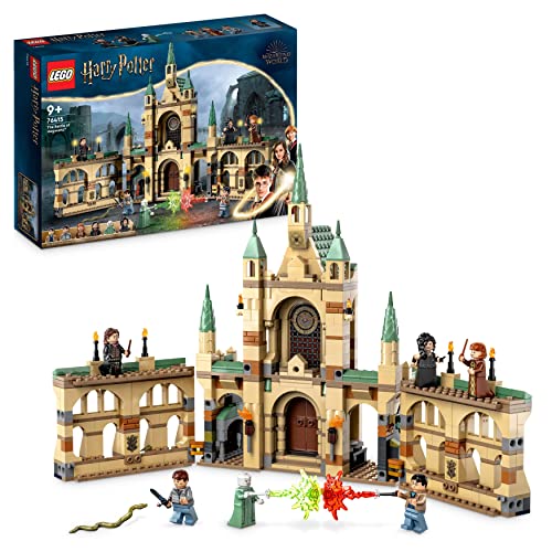 LEGO 76415 Harry Potter La Batalla de Hogwarts, Castillo de Juguete con Minifiguras de Molly Weasley, Bellatrix Lestrange, Voldemort y la Espada de Gryffindor, Las Reliquias de la Muerte – Parte 2