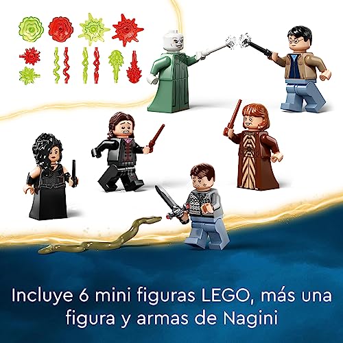 LEGO 76415 Harry Potter La Batalla de Hogwarts, Castillo de Juguete con Minifiguras de Molly Weasley, Bellatrix Lestrange, Voldemort y la Espada de Gryffindor, Las Reliquias de la Muerte – Parte 2
