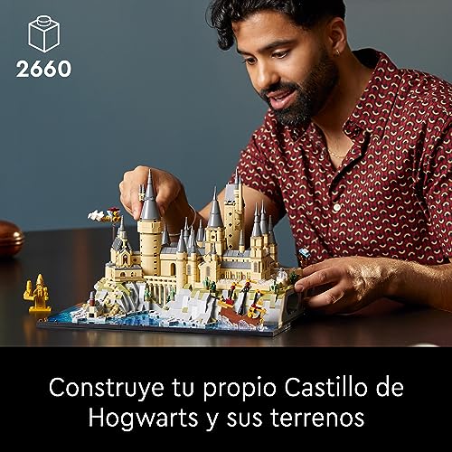 LEGO 76419 Harry Potter Castillo y Terrenos de Hogwarts, Lugares Emblemáticos: Torre de Astronomía, Gran Comedor, Cámara de los Secretos, Maqueta de Exposición para Fans Adultos, Regalo de Reyes