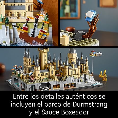 LEGO 76419 Harry Potter Castillo y Terrenos de Hogwarts, Lugares Emblemáticos: Torre de Astronomía, Gran Comedor, Cámara de los Secretos, Maqueta de Exposición para Fans Adultos, Regalo de Reyes