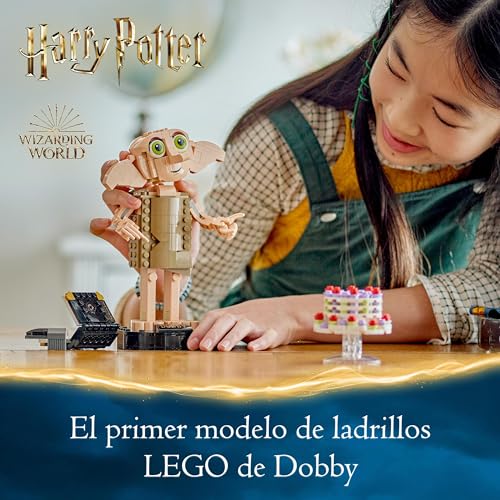 LEGO 76421 Harry Potter Dobby el Elfo Doméstico, Regalo de Reyes para Niñas, Niños, Adolescentes y Fans de 8+ Años, Juguete y Decoración para la Habitación, Colección de Figura Icónica de Personaje