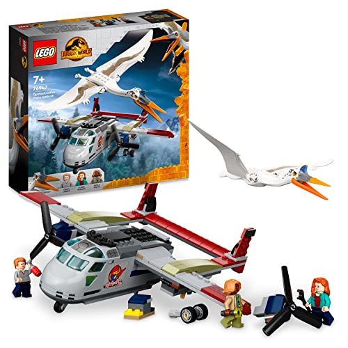 LEGO 76947 Jurassic World Emboscada Aérea del Quetzalcoatlus, Dinosaurios de Juguetes, Dino, Avión para Construir, Figura de Animales y Minifiguras, Regalo para Niños y Niñas a Partir de 7 Años