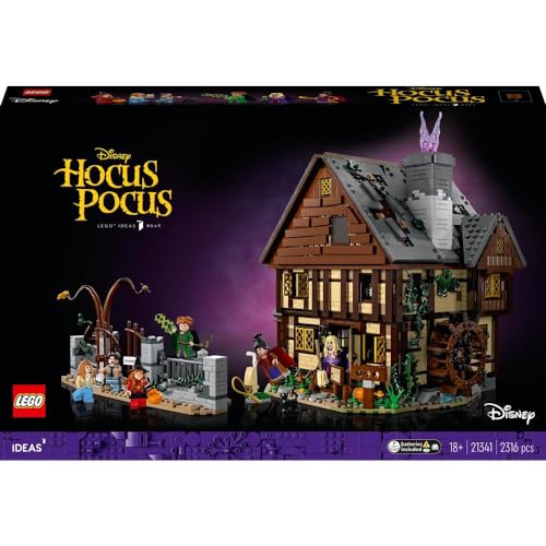 LEGO Ideas Hocus Pocus Disney: La Mansi�n de las Hermanas Sanderson 21341 - Set de construcci�n - Un regalo de Halloween para adultos