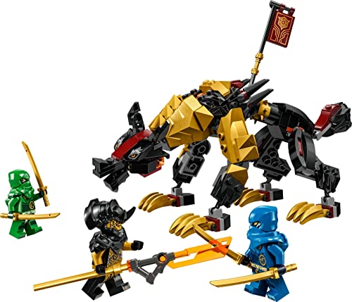 Lego Ninjago 71790 - Juego de 3 perros de caza del cazador de dragones imperial, 71791 Zanes Dragon Power Spinnjitzu Carro de carreras y 71792 Soras Mech Bike
