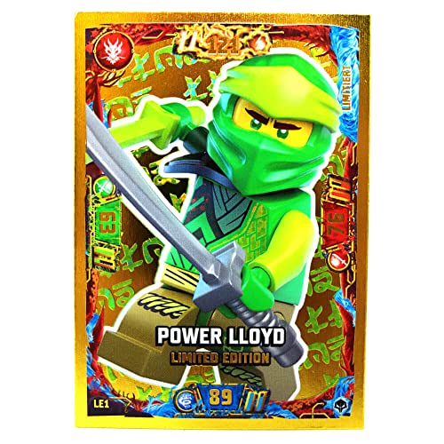 Lego Ninjago - Tarjetas comerciales serie 7 - Misterio de profundidad Next Level (2022) - Paquete de tarjetas LE1 Gold + 10 fundas originales