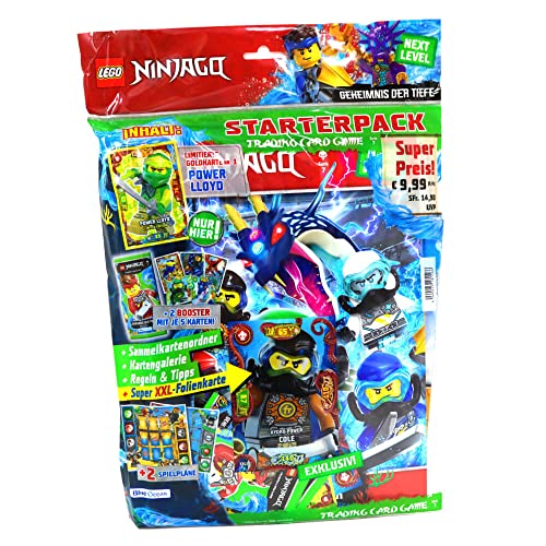 Lego Ninjago Tarjetas Trading Cards Serie 7 - Misterio de profundidad Next Level (2022) – selección de tarjetas coleccionables paquete + 10 fundas originales (1 arranque)