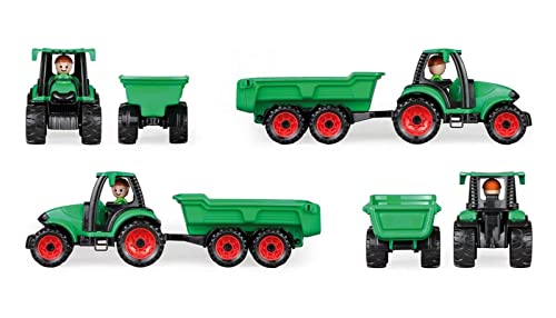 Lena- Tractora con Remolque, Color Verde (SiMM Spielwaren GmbH 01625)