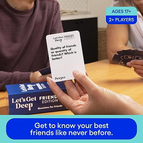 Let's Get Deep: Friends Edition - El juego de fiesta lleno de preguntas divertidas y únicas e iniciadores de conversación para amigos - por What Do You Meme?