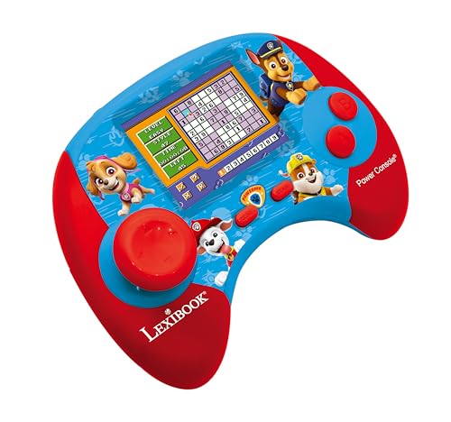 Lexibook, Power Pat' Patrulla-Consola de Juegos Educativos Bilingüe Francés/Inglés con 100 Actividades, JCG100PAi1, Azul/Rojo