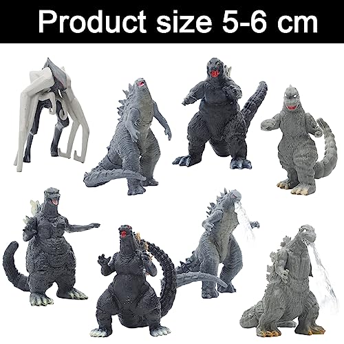 LGQHCE Figuras De Godzilla, Godzilla Mini Figuras, Godzilla Mini Juego de Figuras Decoración para Tartas Pastel Decoración Suministros,Dibujos Animados De Tartas para Fiestas