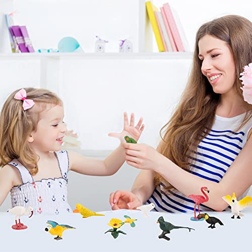LICHENGTAI Figuras de Pájaros Simuladas de Animales de Plástico Juguetes Artificiales Modelo, Artificial Pájaro Figura Simulación, Realista Plástico Juguetes de Aves, Juguete Educativo para Niños