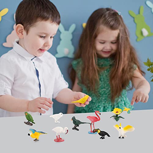 LICHENGTAI Figuras de Pájaros Simuladas de Animales de Plástico Juguetes Artificiales Modelo, Artificial Pájaro Figura Simulación, Realista Plástico Juguetes de Aves, Juguete Educativo para Niños