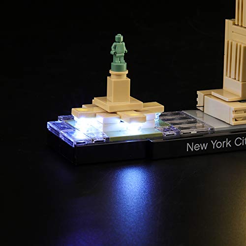 LIGHTAILING Conjunto de Luces (Architecture Ciudad de Nueva York) Modelo de Construcción de Bloques - Kit de luz LED Compatible con Lego 21028 (NO Incluido en el Modelo)