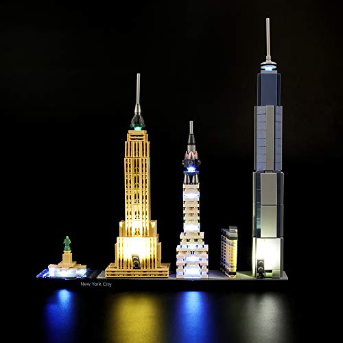 LIGHTAILING Conjunto de Luces (Architecture Ciudad de Nueva York) Modelo de Construcción de Bloques - Kit de luz LED Compatible con Lego 21028 (NO Incluido en el Modelo)