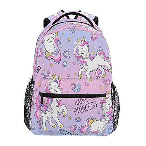 Lindos unicornios en rosa moda imprimir mochilas estudiante mochila grande para niñas niños escuela primaria bolsa de hombro bolsa de libros