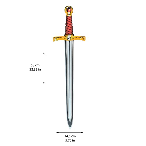 Liontouch - Espada del Rey Piedra Roja | Juguete Medieval de Espuma para niños con Tema Real | Armas seguras y Divertidas para Disfraces y Juegos Infantiles