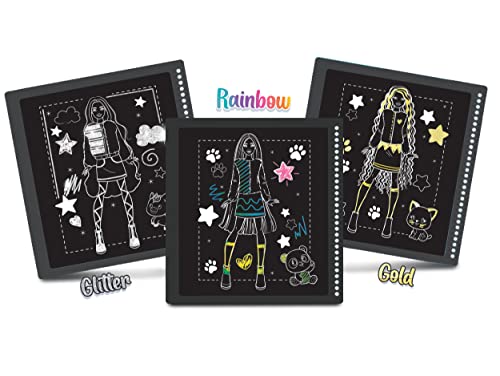 Lisciani - Barbie - Cuaderno de Bosquejo Lindo Rascar - Libro Mágico Para Colorear y Decorar - Juego Creativo - Páginas Multicolores - Para Chicas Mayores de 4 Años