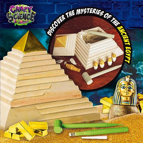 Lisciani - Crazy Science - Pyramide - Kit Educativo - Descubrimiento del Antiguo Egipto - Arqueología - Jeroglíficos - Decoraciones 3D - Para Niños a partir de 7 años