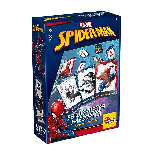 Lisciani - Juego de Cartas Spider-Man - Juego de Mesa - 40 Cartas de Acción - Personajes Ilustrados - Para Jugar en Familia o Amigos - 2 Jugadores o Más - Para Niños a Partir de 6 Años