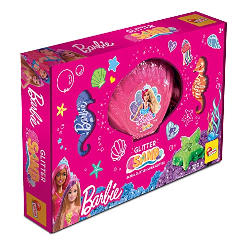 Liscianigiochi Barbie Glitter Sand Shell Combo-350 g de Arena Mágica Brillante de diferentes Juego creativo para niñas a partir de 3 años, color no aplicable (91942)