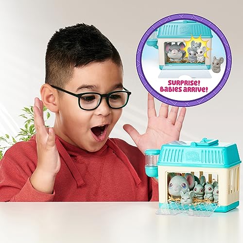 Little Live Pets - Mama Surprise Minis. Feed and Nurture a Lil' Mouse Inside Their Hutch so she can be a Mama. She has 2, 3, or 4 Babies with Surprise Accessories to Dress Up The Babies