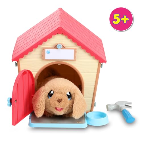 Little Live Pets - Puppy Home, Mascota interactiva con +25 Sonidos y reacciones, Perrito de Peluche, caseta y Accesorios para Jugar, Juguete para niños y niñas Desde 4 años de Edad, Famosa (LPP00000)