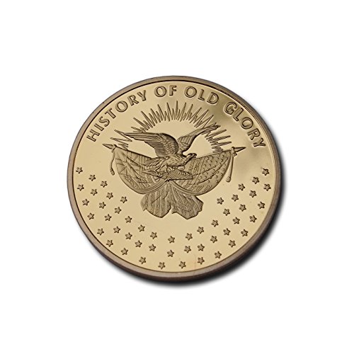 LivelyBuy Moneda conmemorativa de la bandera de Betsy Ross, símbolo memorable de la primera bandera de Estados Unidos
