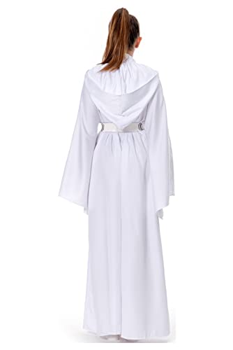 Lixinya Wars Padme Amidala - Disfraz de Amidala para Halloween, carnaval, cosplay, talla XL, color blanco 2