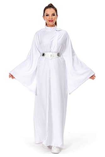 Lixinya Wars Padme Amidala - Disfraz de Amidala para Halloween, carnaval, cosplay, talla XL, color blanco 2