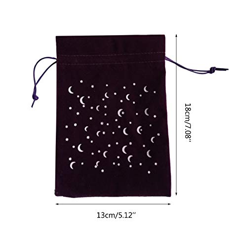 llio Star Moon Bolsa de Terciopelo Rebajas Viernes Negro 2020 Oracle Cards Bag Bruja Adivinación Bolsa de Almacenamiento de Cristal