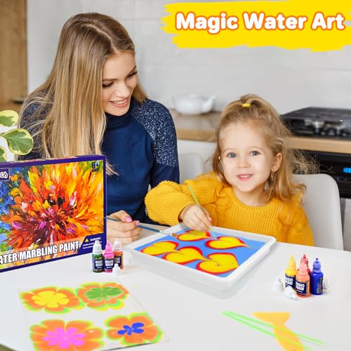 Lobyoh Kit Pintura para Niños de 6 a 12 Años para manualidades de adultos, Pintura de Mármol de Agua para Regalos Ideales