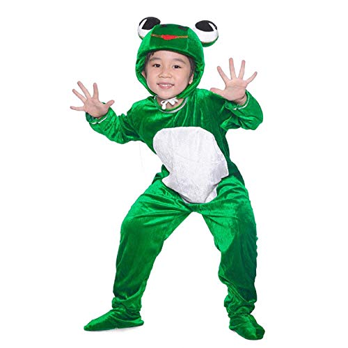 LOLANTA Disfraz unisex de príncipe rana para niños de 4 – 13, ideal para fiestas de disfraces o la escuela